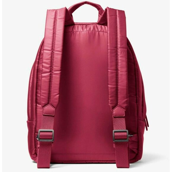 S Michael Kors Rae Medium Quilted Nylon Burgundy Backpack 35F1U5RB2C NWT $368 FS - Picture 5 of 9